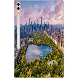Adasena Samsung Galaxy Tab S8 Ultra SM-X900 14.6" Kılıf Tablet Için Desenli Silikon Kapak - Central Park - 001-Renkli