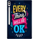 Adasena Samsung Galaxy Tab S8 Ultra SM-X900 14.6" Kılıf Tablet Için Desenli Silikon Kapak - Everything - 001-Renkli