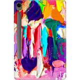 Adasena Samsung Galaxy Tab S9 Fe SM-X510 10.9" Kılıf Tablet Için Desenli Silikon Kapak - Abstract - 001-Renkli