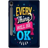 Adasena Samsung Galaxy Tab S9 Fe SM-X510 10.9" Kılıf Tablet Için Desenli Silikon Kapak - Everything - 001-Renkli