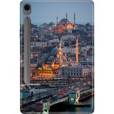 Adasena Samsung Galaxy Tab S9 Fe SM-X510 10.9" Kılıf Tablet Için Desenli Silikon Kapak - Galata - 001-Renkli