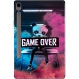 Adasena Samsung Galaxy Tab S9 Fe SM-X510 10.9" Kılıf Tablet Için Desenli Silikon Kapak - Game Over - 001-Renkli