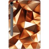 Adasena Samsung Galaxy Tab S9 Fe SM-X510 10.9" Kılıf Tablet Için Desenli Silikon Kapak - Gold Prizma - 001-Renkli