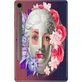 Adasena Samsung Galaxy Tab S9 Fe SM-X510 10.9" Kılıf Tablet Için Desenli Silikon Kapak - Kreatif Yüz - 001-Renkli