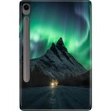 Adasena Samsung Galaxy Tab S9 Fe SM-X510 10.9" Kılıf Tablet Için Desenli Silikon Kapak - Kuzey Işıkları - 001-Renkli
