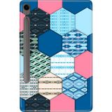 Adasena Samsung Galaxy Tab S9 Fe SM-X510 10.9" Kılıf Tablet Için Desenli Silikon Kapak - Patchwork - 001-Renkli