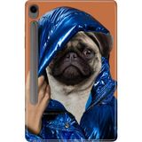 Adasena Samsung Galaxy Tab S9 Fe SM-X510 10.9" Kılıf Tablet Için Desenli Silikon Kapak - Stil Pug - 001-Renkli