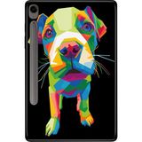 Adasena Samsung Galaxy Tab S9 Fe SM-X510 10.9" Kılıf Tablet Için Desenli Silikon Kapak - Yavru Pitbull - 001-Renkli