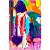 Adasena Samsung Galaxy Tab S9+ Plus 12.4" Kılıf Tablet Için Desenli Silikon Kapak - Abstract - 001-Renkli