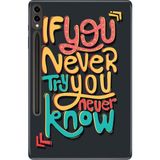 Adasena Samsung Galaxy Tab S9+ Plus 12.4" Kılıf Tablet Için Desenli Silikon Kapak - Deneme - 001-Renkli