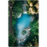 Adasena Samsung Galaxy Tab S9+ Plus 12.4" Kılıf Tablet Için Desenli Silikon Kapak - Gizlenmiş Doğa - 001-Renkli