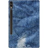 Adasena Samsung Galaxy Tab S9+ Plus 12.4" Kılıf Tablet Için Desenli Silikon Kapak - Jean - 001-Renkli