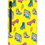 Adasena Samsung Galaxy Tab S9+ Plus 12.4" Kılıf Tablet Için Desenli Silikon Kapak - Kay Kay - 001-Renkli