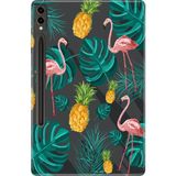 Adasena Samsung Galaxy Tab S9+ Plus 12.4" Kılıf Tablet Için Desenli Silikon Kapak - Pinkflamingo - 001-Renkli