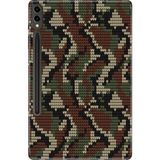 Adasena Samsung Galaxy Tab S9+ Plus 12.4" Kılıf Tablet Için Desenli Silikon Kapak - Retro.kamuflaj - 001-Renkli