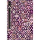 Adasena Samsung Galaxy Tab S9+ Plus 12.4" Kılıf Tablet Için Desenli Silikon Kapak - Saray Duvarları - 001-Renkli