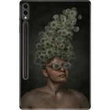 Adasena Samsung Galaxy Tab S9+ Plus SM-X810 12.4" Kılıf Tablet Için Desenli Silikon Kapak - Dandelion - 001-Renkli