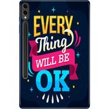 Adasena Samsung Galaxy Tab S9+ Plus SM-X810 12.4" Kılıf Tablet Için Desenli Silikon Kapak - Everything - 001-Renkli