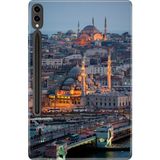 Adasena Samsung Galaxy Tab S9+ Plus SM-X810 12.4" Kılıf Tablet Için Desenli Silikon Kapak - Galata - 001-Renkli