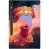 Adasena Samsung Galaxy Tab S9+ Plus SM-X810 12.4" Kılıf Tablet Için Desenli Silikon Kapak - Tanrıça Kadın - 001-Renkli