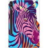 Adasena Samsung Galaxy Tab S9+ Plus SM-X810 12.4" Kılıf Tablet Için Desenli Silikon Kapak - Zebra - 001-Renkli