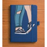 Adasena Tarihsiz 192 Sayfa Mini Termo Defter Baskılı Desenli 9X14 cm Lacivert - Sevgililer - 1 Adet - 003-Lacivert