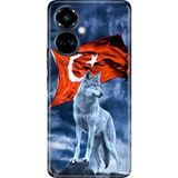 Adasena Tecno Camon 19 Pro Kılıf Desenli Baskılı Tpu Rubber Kapak Türk Tc - 001-Renkli