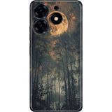 Adasena Tecno Spark 10 Pro Kılıf Desenli Baskılı Tpu Rubber Kapak Korkutan Orman - 001-Renkli