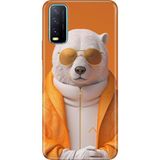 Adasena Vivo Y11S Y20 Y20S Kılıf Desenli Baskılı Tpu Rubber Kapak Stil Bear - 001-Renkli