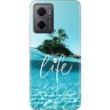 Adasena Xiaomi Redmi Note 11E Kılıf Desenli Baskılı Tpu Rubber Kapak Live Your Life - 001-Renkli