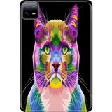 Adasena Xiaomi Redmi Pad 10.6" Kılıf Tablet Için Desenli Silikon Kapak - Kedi-Art - 001-Renkli