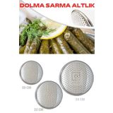 ADASHOP 3 Boy (20/22/24) Dolma & Sarma Altlığı Delikli Çelik Pizza & Lahmacun Tepsisi