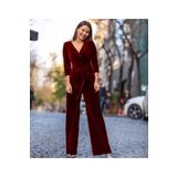 ADASTYLE Kadife tulum elbise, bol paça kurvaze tulum, velvet overalls dress, kombinezon