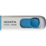 Adata C008-64GB Usb2.0 Classic (White + Blue) Flash Bellek
