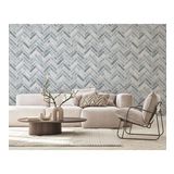 Adawall 23105-2 Roka Serisi Gri Mavi Modern Tuğla Desen Duvar Kağıdı