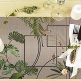 Adawall 35x50 cm Modern Geometrik Tasarımlı Keten Amerikan Servisi