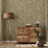 Adawall 9903-4 Tropicano Kahverengi Simli Vintage Duvar Kağıdı
