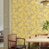Adawall 9914-4 Tropicano Sarı Çiçek Desenli Duvar Kağıdı