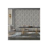 Adawall Ancient Petal Design Wallpaper - Zengin Damask Desenli Duvar Kağıdı | ROCOCO 1303-5/15, Koyu, Çok renkli, Gri, Elyaf Taban (Non-Woven) - 16.5 m²