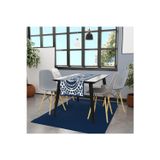 Adawall Blue Daisy Runner (Mavi Papatyalar), 140x45cm (İnce Keten, Uluslararası Yıkama Ve Solmama Sertifikası)