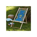 Adawall Blue Lemon Katlanır Şezlong (Kullanılan ahşap, fırınlanmış gürgen ağacıdır. Kumaşı süettir)
