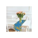 Adawall Blue Lemon Runner (Mavi Limon), 140x45cm (İnce Keten, Uluslararası Yıkama Ve Solmama Sertifikası)