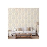 Adawall Çiçek Detaylı Rokoko Damask Deseni Duvar Kağıdı | SEVEN 7805-1, Bej, Açık, Beyaz, Elyaf Taban (Non-Woven) - 16.5 m²