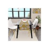 Adawall Colourful Flowers Runner (Renkli Çiçekler), 140x45cm (İnce Keten, Uluslararası Yıkama Ve Solmama Sertifikası)