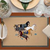 Adawall Figüratif At Amerikan Servis 4'lü Set 35X50CM
