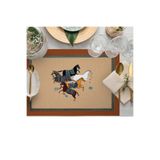 Adawall Figüratif At Kumaş Amerikan Servis 4'lü Set 35x50cm Keten Kumaş Ulusl.yıkama Ve Solmama Sertifikası