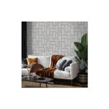 Adawall Geometrik Desen Duvar Kağıdı | ROKA 23108-1, Açık, Gri, Elyaf Taban (Non-Woven) - 16.5 m²