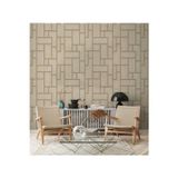 Adawall Geometrik Desen Duvar Kağıdı | ROKA 23108-3, Krem, Elyaf Taban (Non-Woven) - 16.5 m²