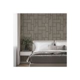 Adawall Geometrik Desen Duvar Kağıdı | ROKA 23108-4, Koyu, Gri, Elyaf Taban (Non-Woven) - 16.5 m²