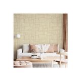 Adawall Geometrik Duvar Kağıdı | OCTAGON 1202-2, Krem, Elyaf Taban (Non-Woven) - 10.6 m²